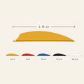 Xtreme 1.75 in vane, side profile, in gold, red, blue, black and white (catalogue illustration)